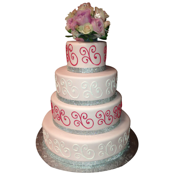 Wedding Cake With Broaches Wedding Cake With Broaches