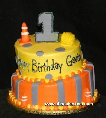 1217 Construction 1st Birthday Cake Abc Cake Shop Bakery