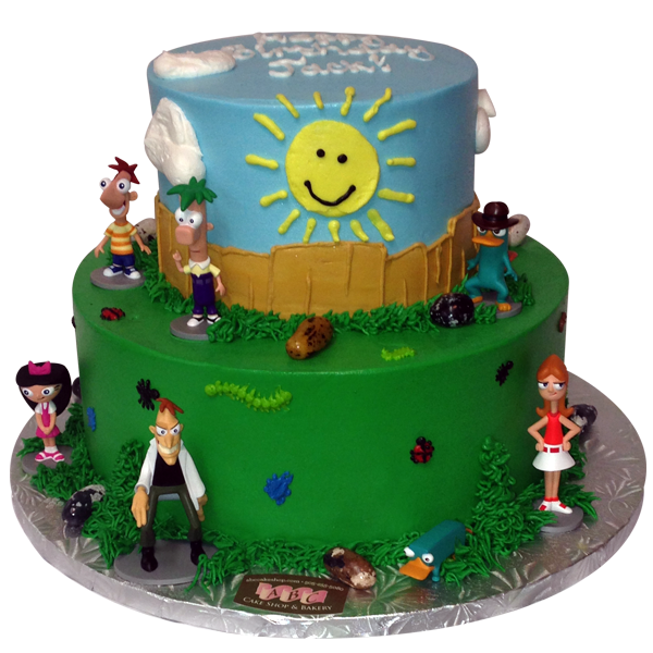 1378) Phineas & Ferb Cake - ABC Cake Shop & Bakery