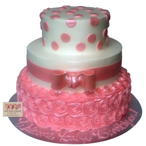 3 tier baby shower cake