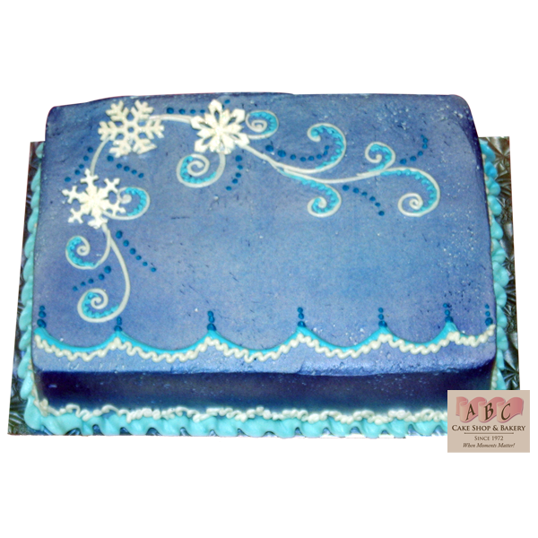 Winter Snowflake Cake