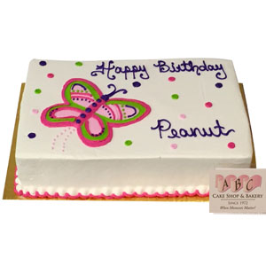 2152 butterfly birthday sheet cake abc cake shop bakery birthday sheet cake