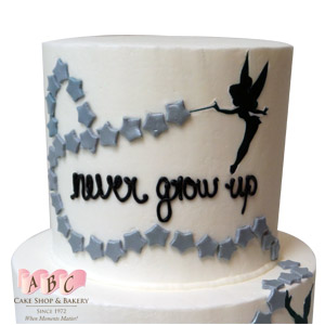 2174 2 Tier Neverland Tinkerbell Peter Pan Birthday Abc Cake