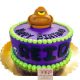 (2264) Reid Monster Birthday Cake in purple and green