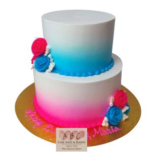 2-Tier-Pink-Blue-round-Birthday-Cake-e14