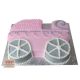 Baby Shower Carriage Shaped cake in pink
